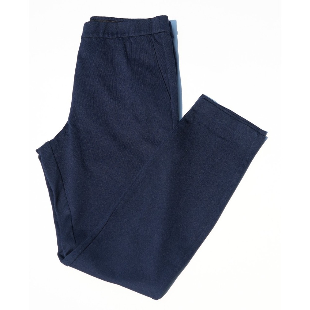 Trina Turk Navy Straight Leg Pants Rayon Blend Women's Size 4 Pockets
